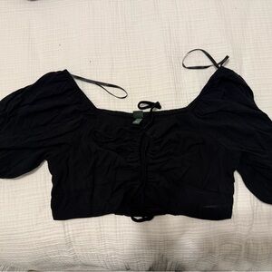 Wild Fable Black Puff Sleeve Blouse